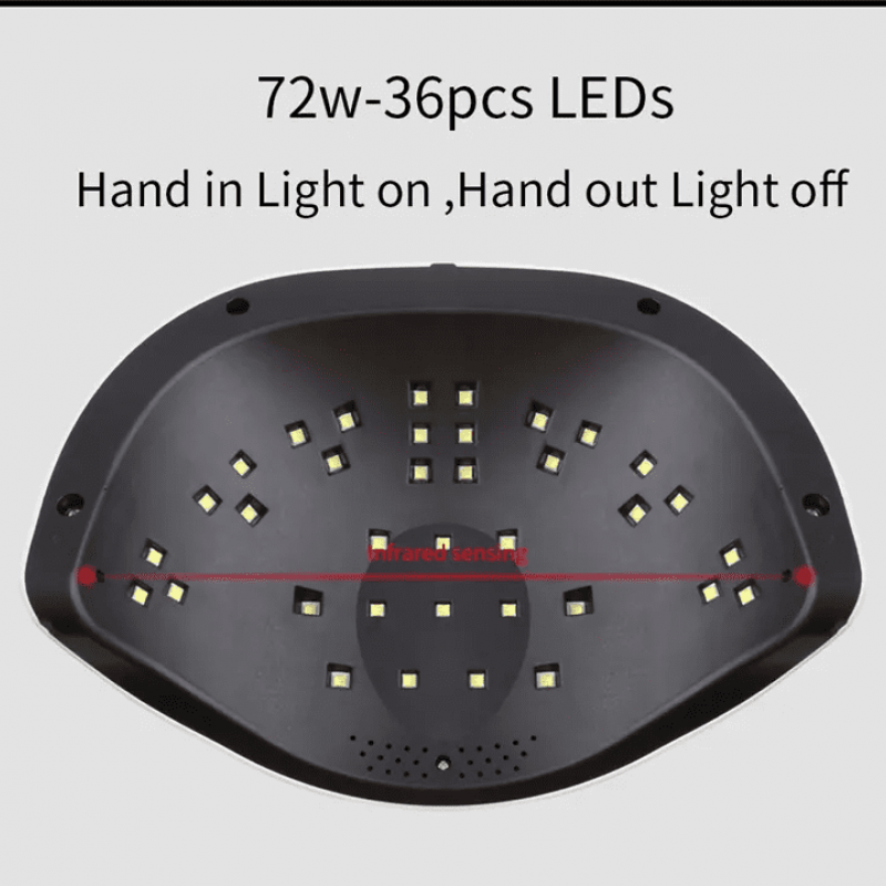 Lampa UV LED pentru doua maini 72w- T2 Alb