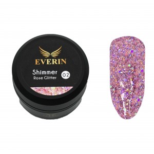Gel color Shimmer Rose Glitter Everin 5ml- 02